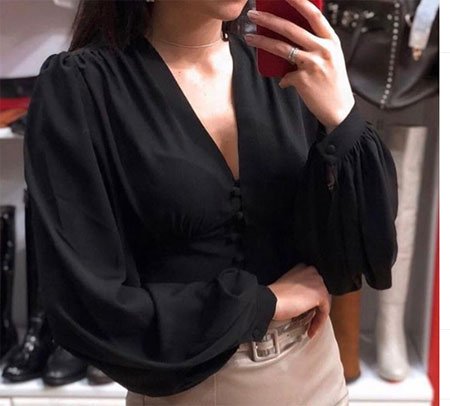 Şık Abiye Şifon Bluz Modelleri 5 Şık Abiye Şifon Bluz Modelleri 4