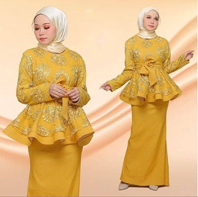 peplum abiye turbanlı