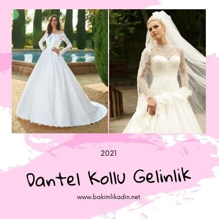 dantel-kol-gelinlik