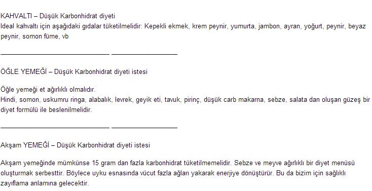 Düşük Karbonhidrat Diyeti 1